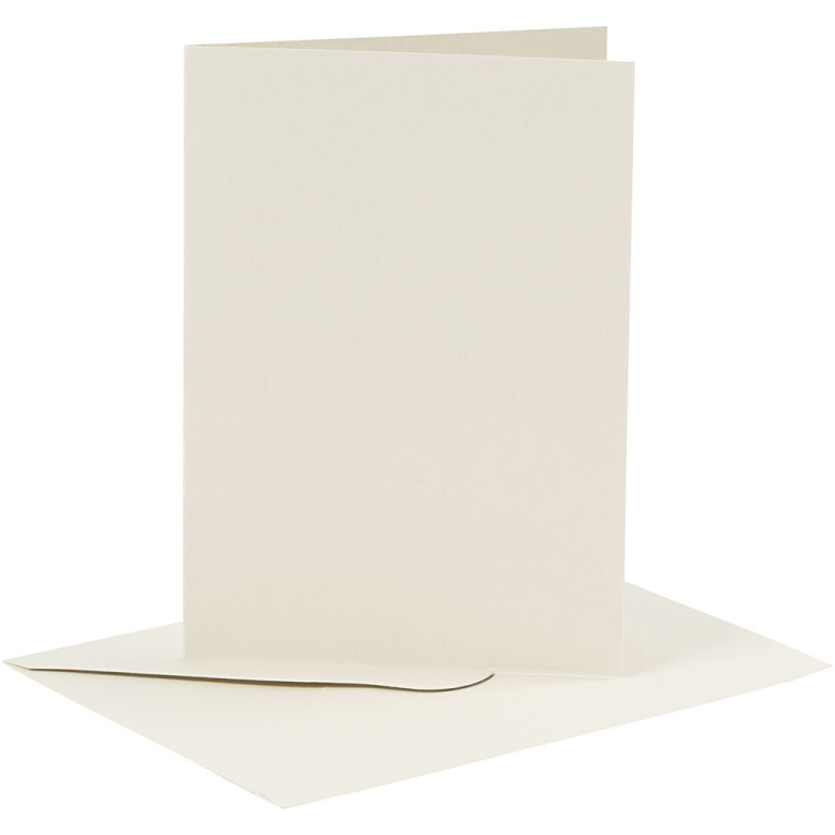 CC Karten & Umschläge 10,5x15 cm Off-white 6 Stück