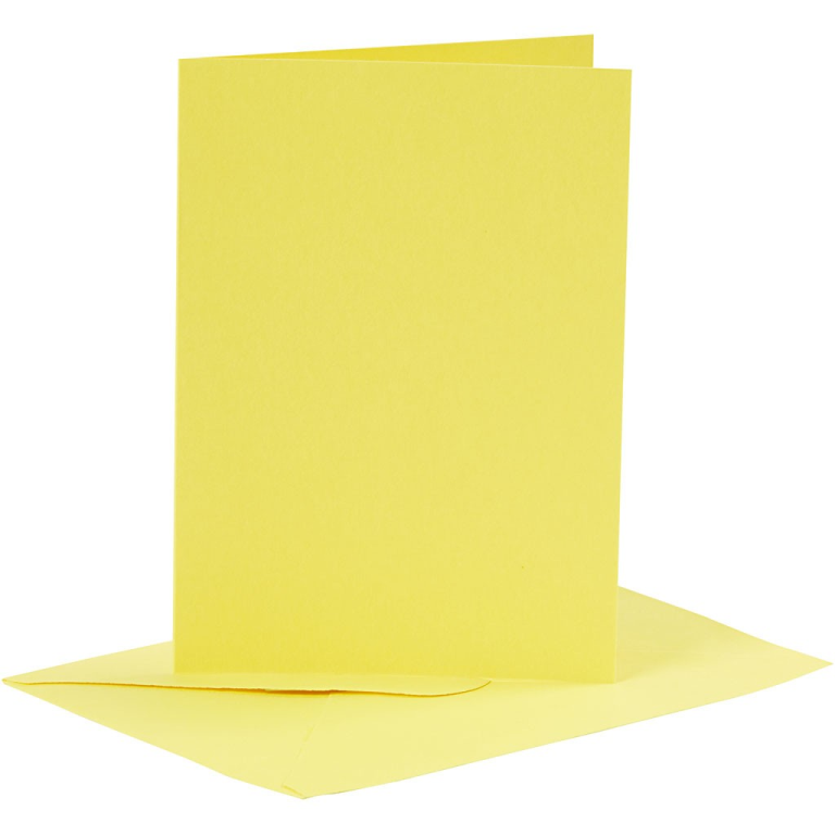 CC Kaarten & Enveloppen 10,5x15 cm Geel 6 stuks