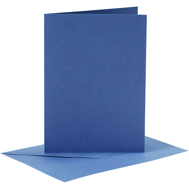 CC Kaarten & Enveloppen 10,5x15 cm Donkerblauw 6 stuks