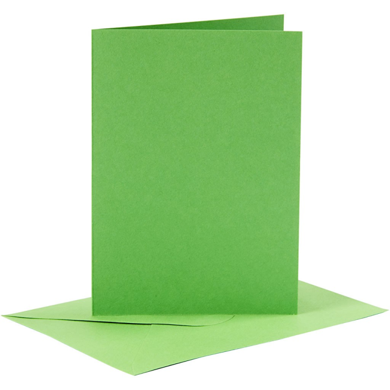 CC Cards & Envelopes 10.5x15 cm Green 6 pcs