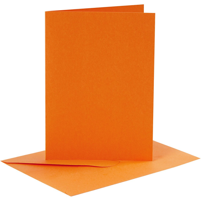 CC Karten & Umschläge 10,5x15 cm Orange 6 Stück