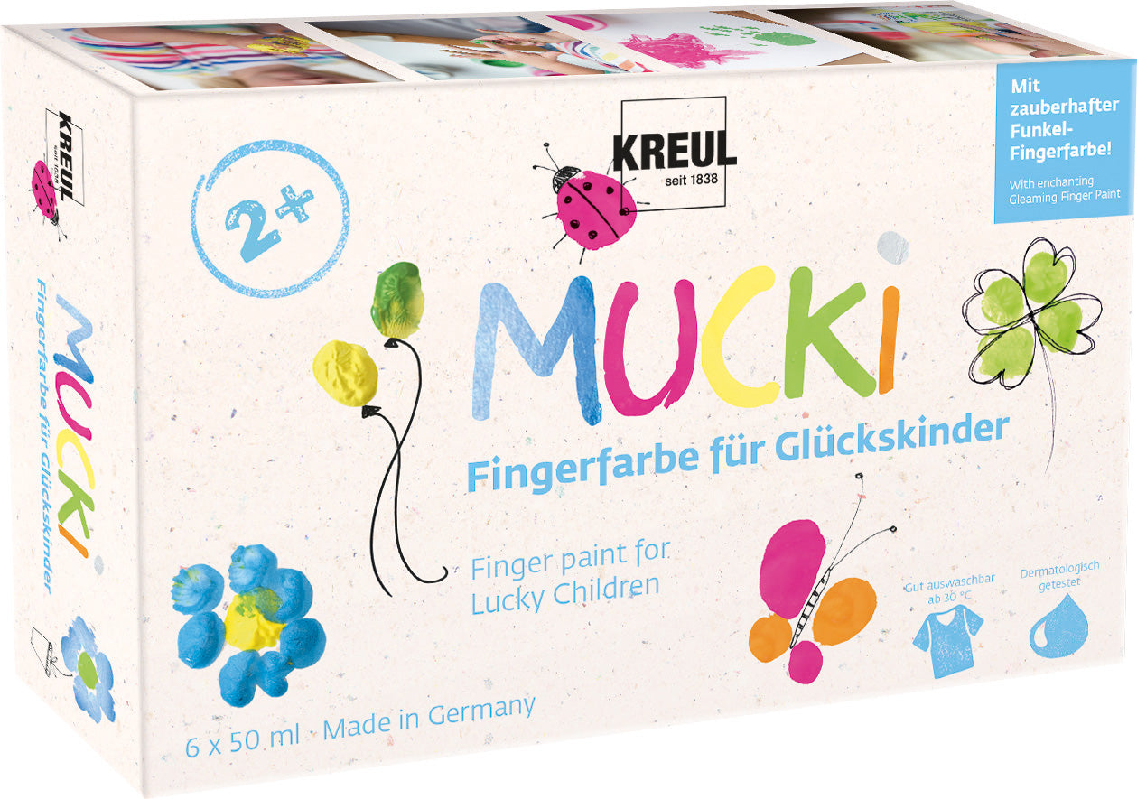 Kreul Mucki Finger Paint Set 6x50 ml Fortune