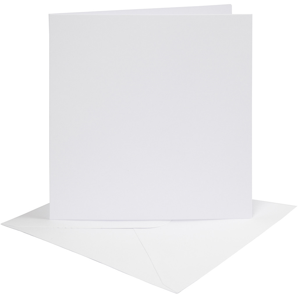 CC Kaarten en Enveloppen 15,2x15,2 cm Wit 4 stuks