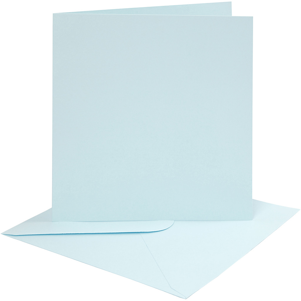 CC Cards and Envelopes 15.2x15.2 cm Light Blue 4 pcs