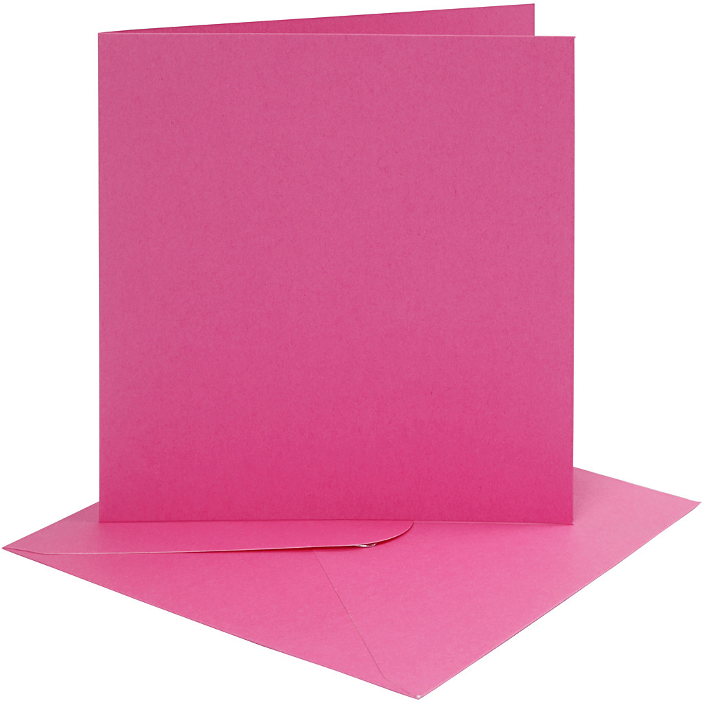 CC Cards and Envelopes 15.2x15.2 cm Dark Pink 4 pcs