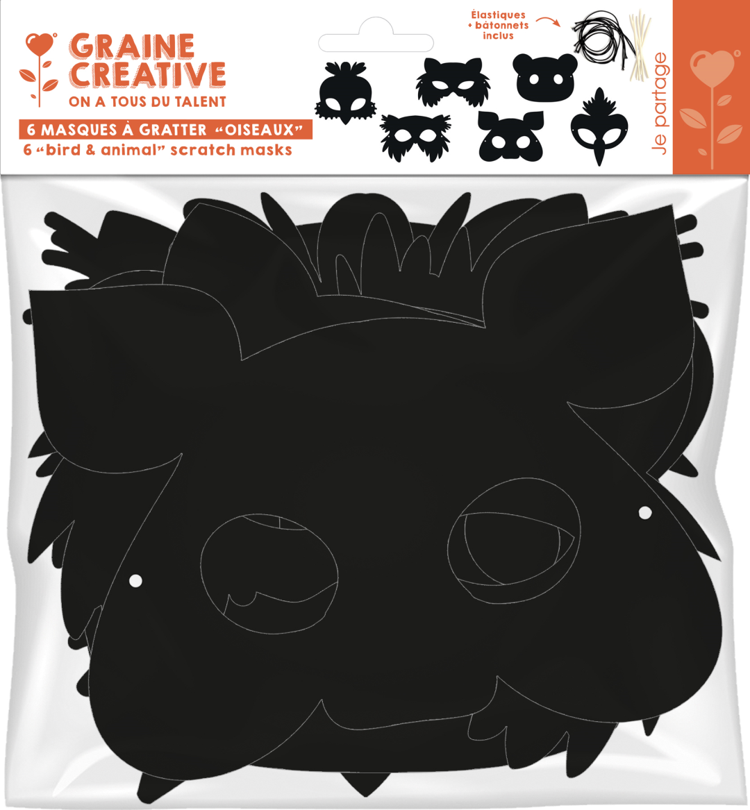 GC Scratch Art Dierenmaskers Set 6 stuks