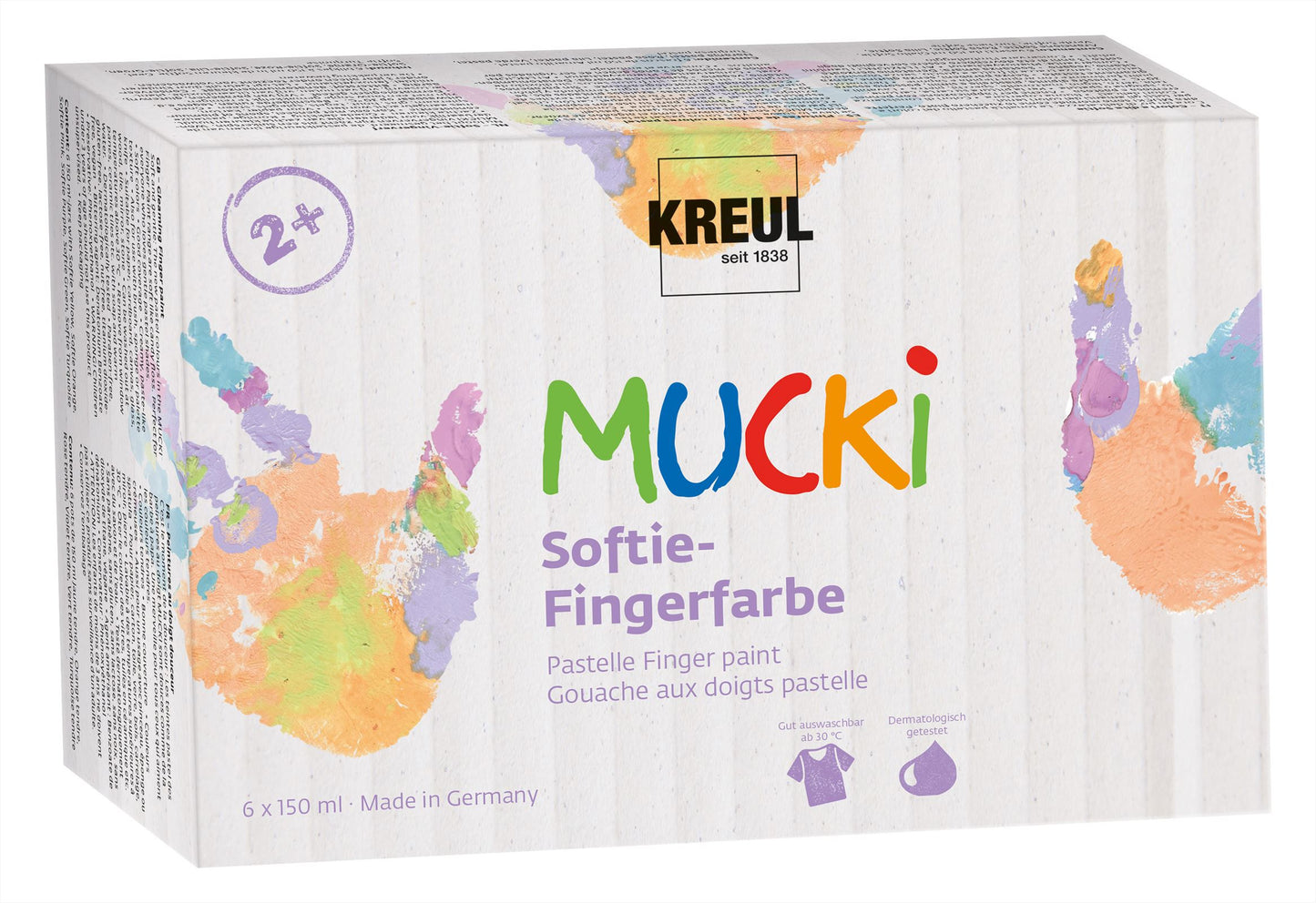 Kreul Mucki Softie Fingerfarbe Set 6x150 ml