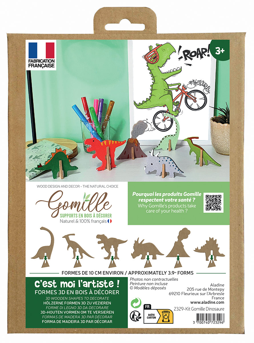 Gomille MDF Figuren Set Dinosaurier