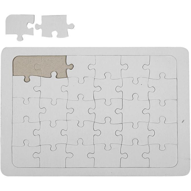 CC Kartonpuzzle A4 Weiß