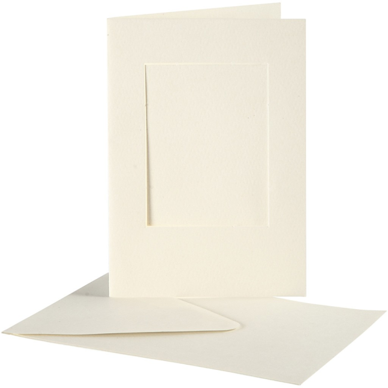 CC Cards & Envelopes Passepartout Rectangle 10.5x15 cm Off-white 10 pieces