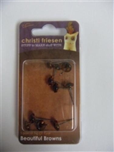 Christi Friesen Glazen Oogjes Bruin - Voor Fimo Polymeerklei Projecten