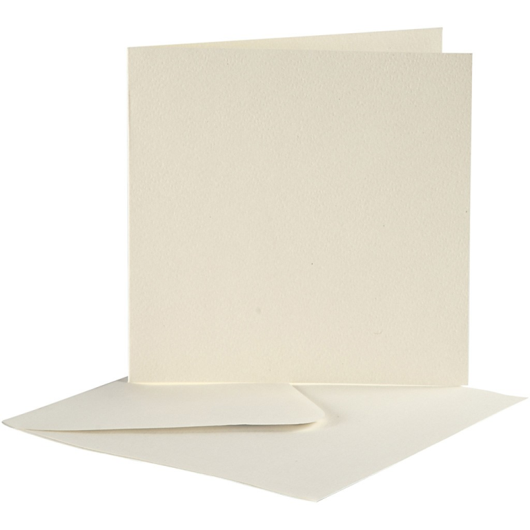 CC Kaarten & Enveloppen 12,5x12,5 cm Off-white 10 stuks