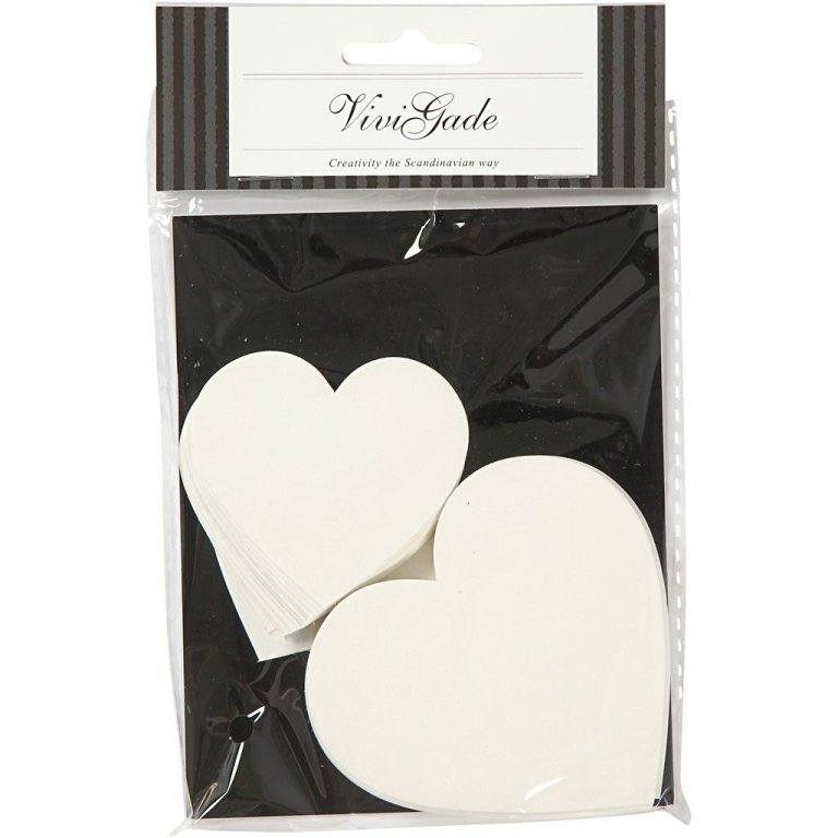 CC Die-cut Hearts 25 pieces White