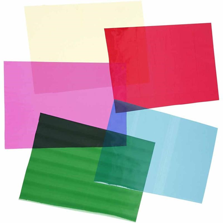 CC Cellophane Sheets A4 Coloured 5x20 sheets