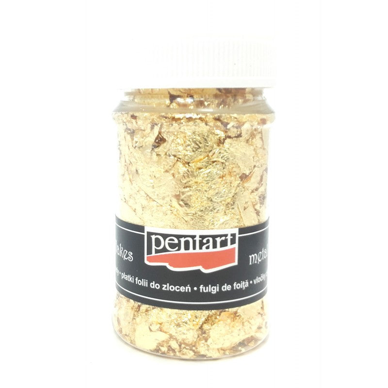 Pentart Metalen Vlokken Goud 100ml M9