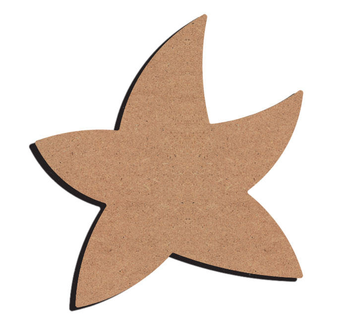 MDF Figuur Zeester 26 cm