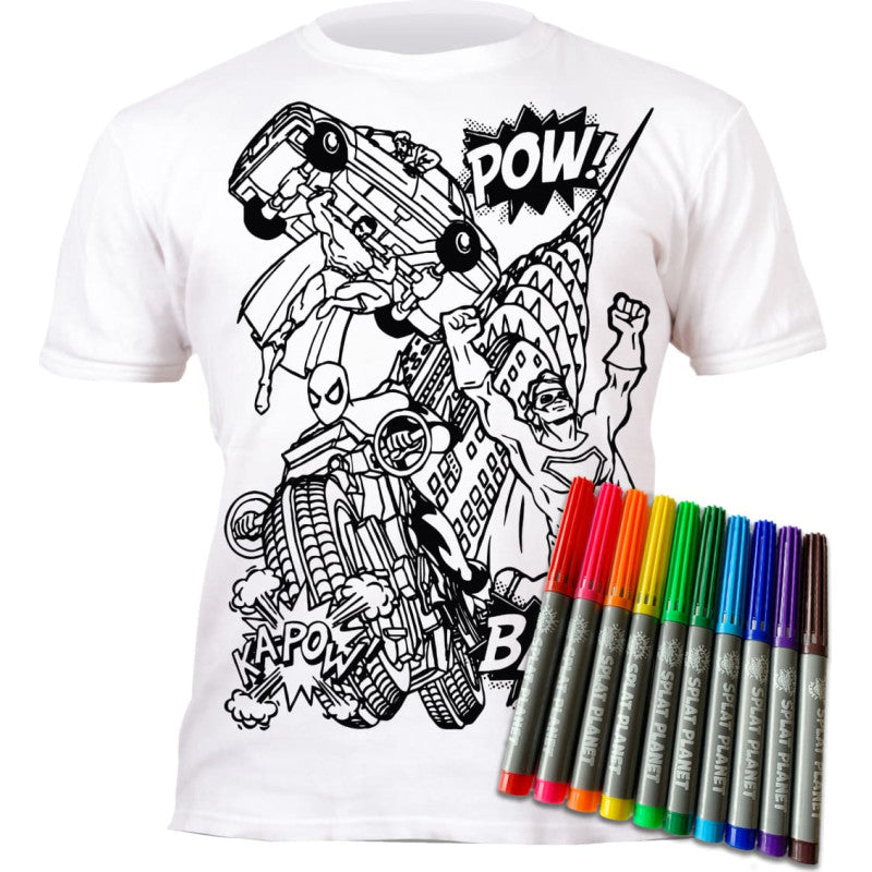 Splat Planet T-Shirt Farben Set Superhelden 3 - 4 Jahre
