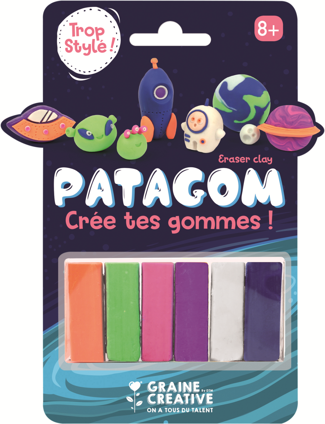 Patagom Gummi-Knetmasse-Set Kosmos 6x25 gr