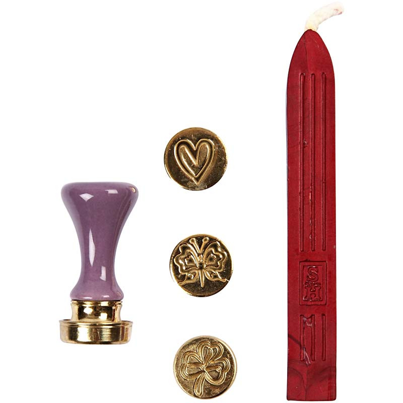 Manuscript Zegel Wax Set 18 mm Klaver Hart Vlinder