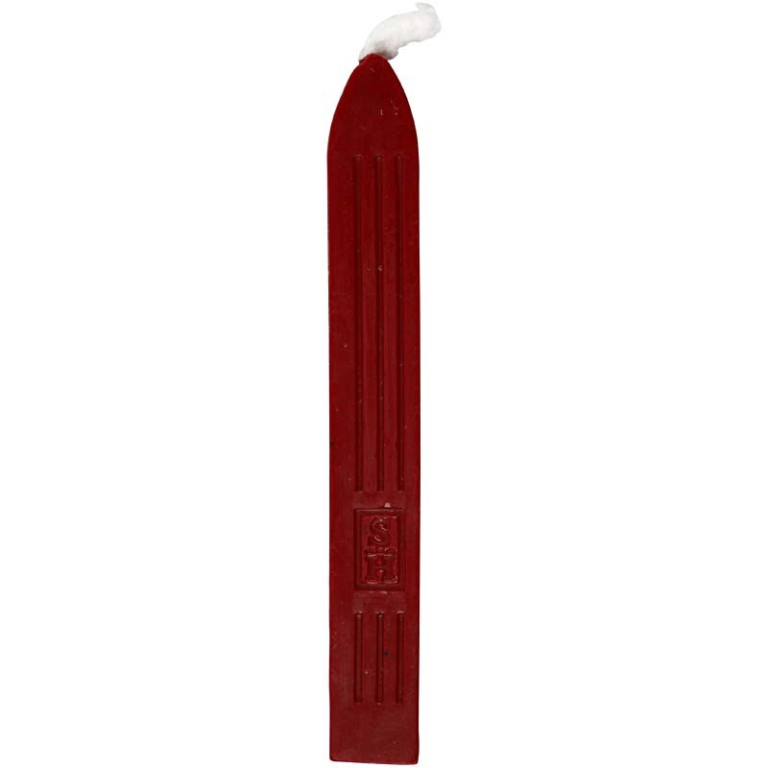 Manuskript-Siegellack mit Docht, 10 cm, Rot, 3 Stück