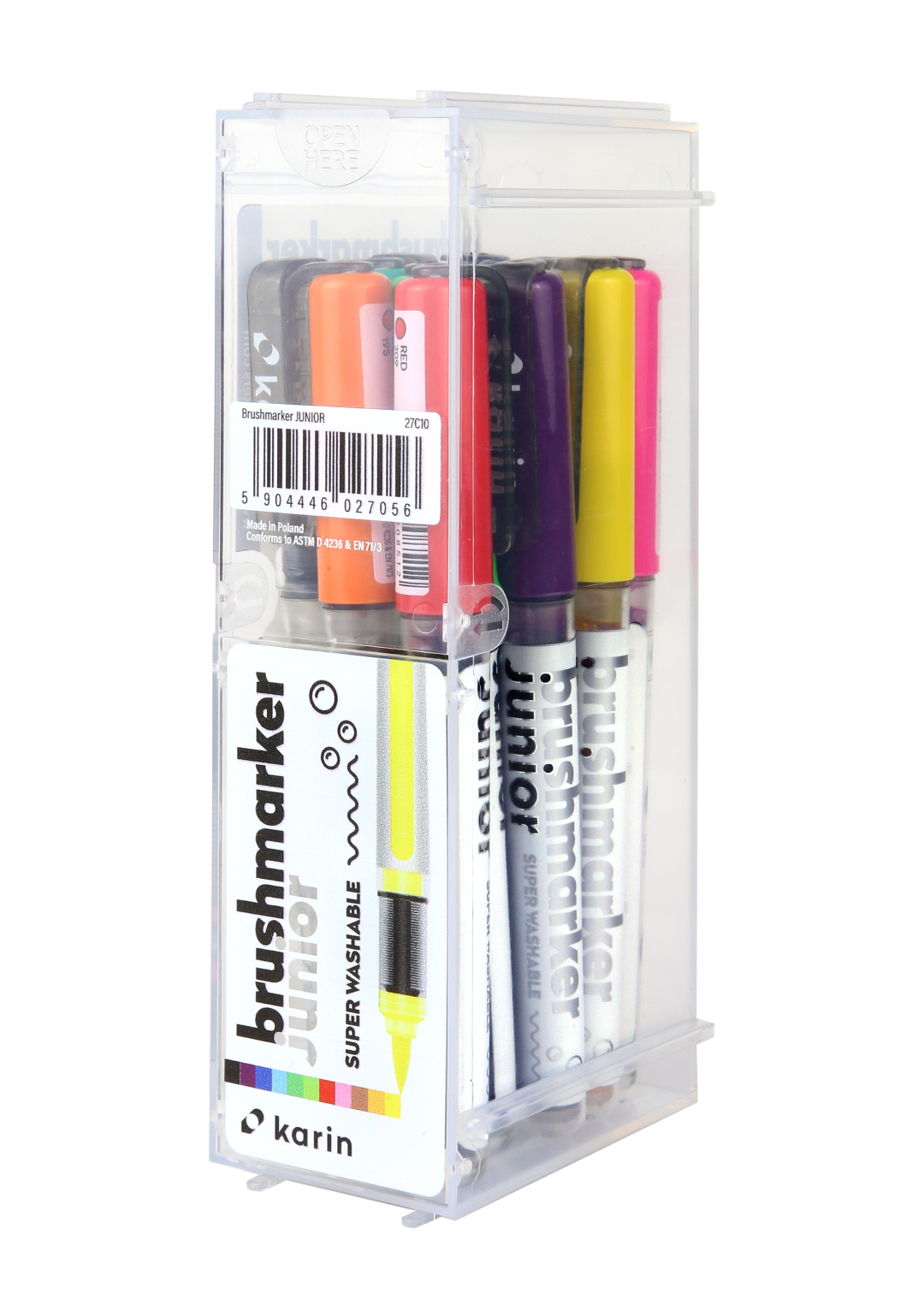 Karin Brushmarker Junior Set 11 colours + Blender