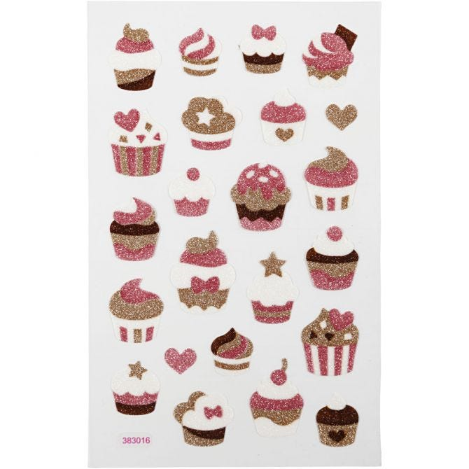 CC Stickervel Cupcakes 10x16 cm