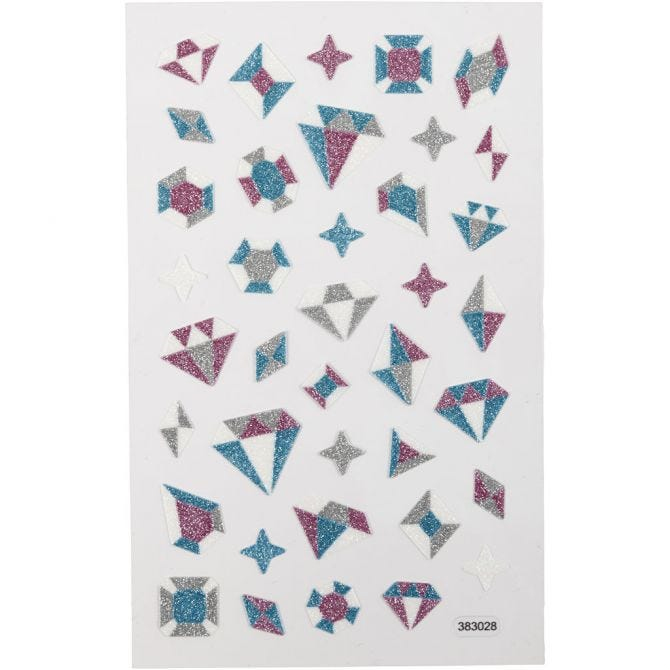 CC Stickerbogen Diamanten 10x16 cm