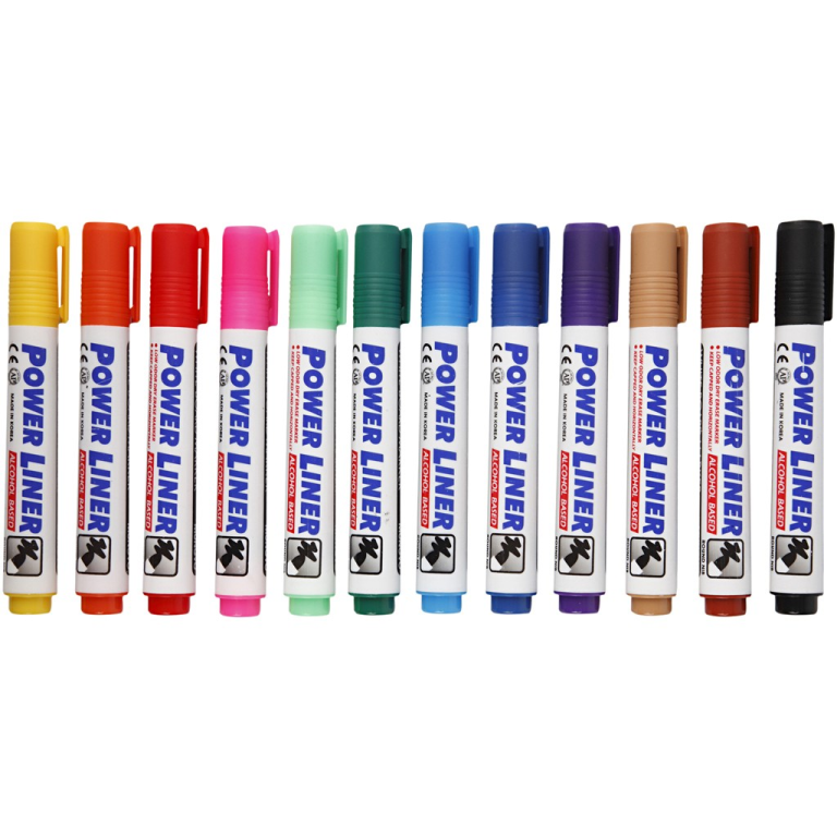 CC Powerliner Whiteboard Marker Multi 12 Stück