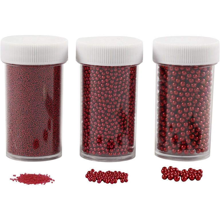 CC Mini Glassteine Rot