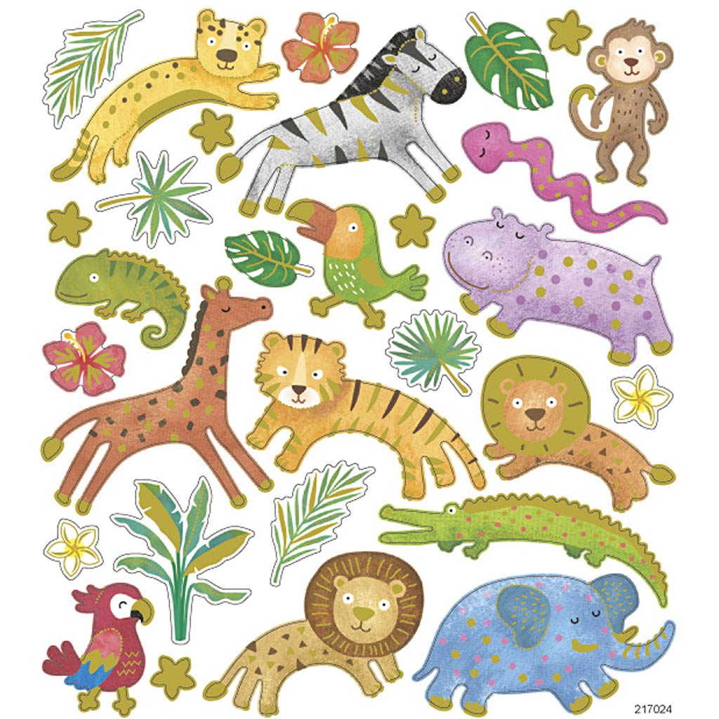 CC Sticker Wilde Tiere 15x16,5 cm