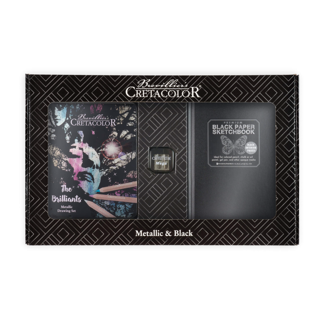 Cretacolor Mega Buntstifte Metallic & Black Set