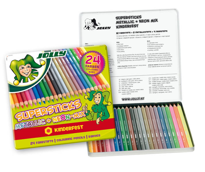 Jolly Supersticks XXL Boxx kleurpotloden 24 stuks