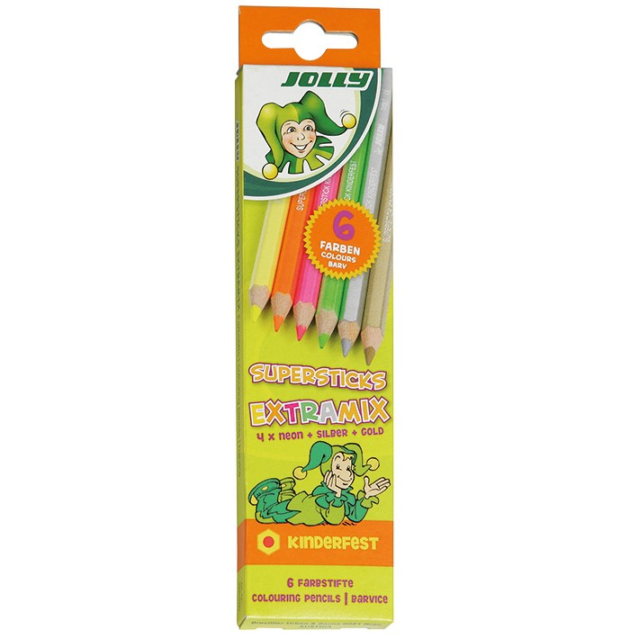 Jolly Supersticks Kleurpotloden Extra Mix 6 stuks