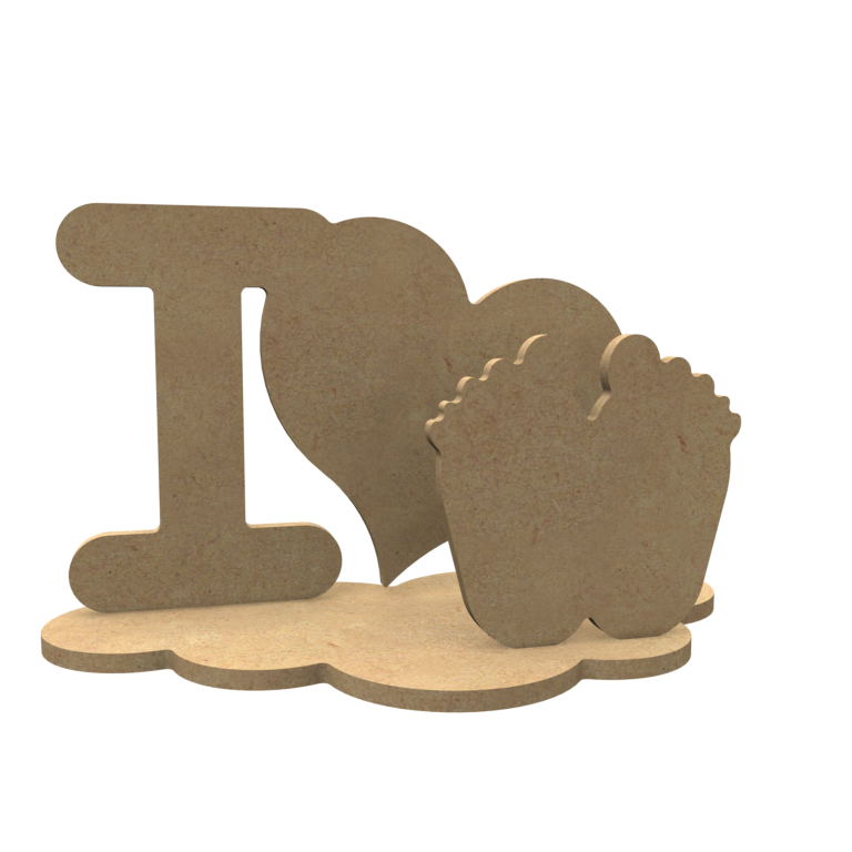 MDF Figuren I Love Set 24x14 cm