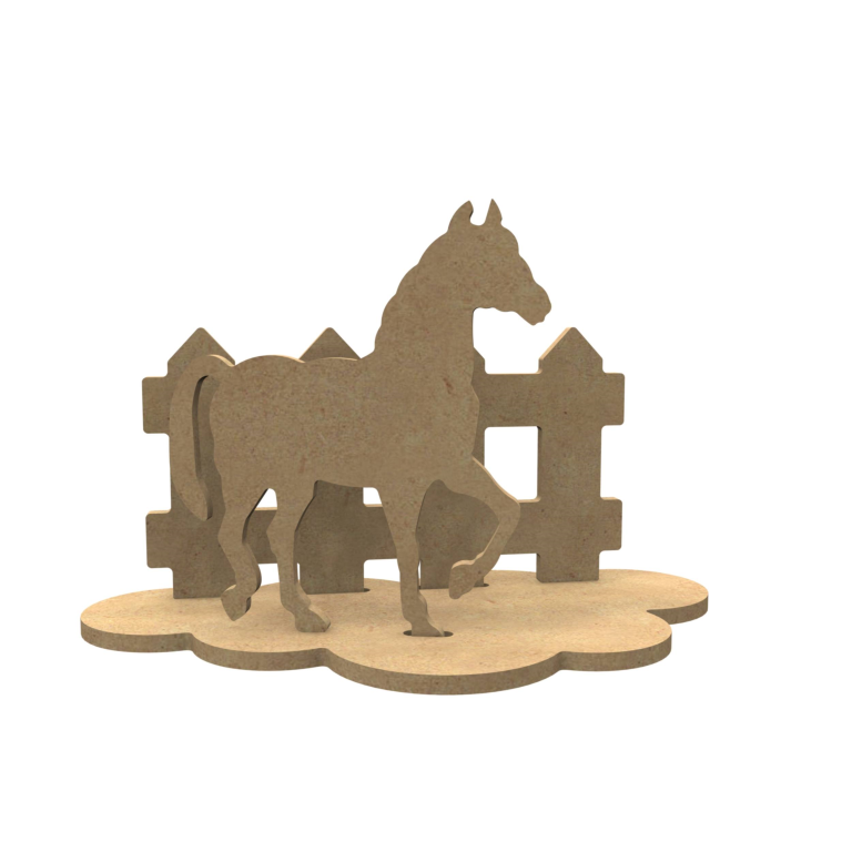 MDF Figuren Paard Set 24x15 xm
