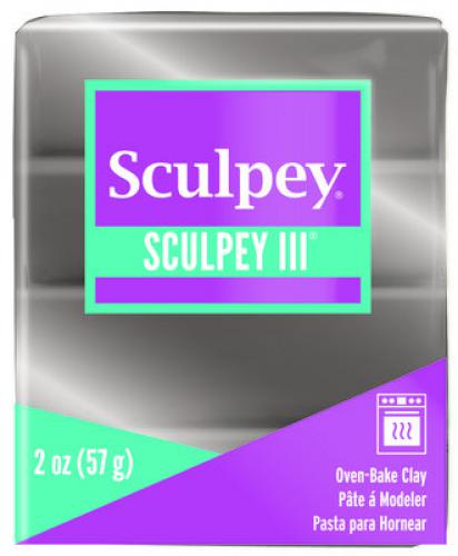 Sculpey Klei III Zilver 57gr - Polymeerklei - Boetseerklei | Goedkoopsteklei.nl
