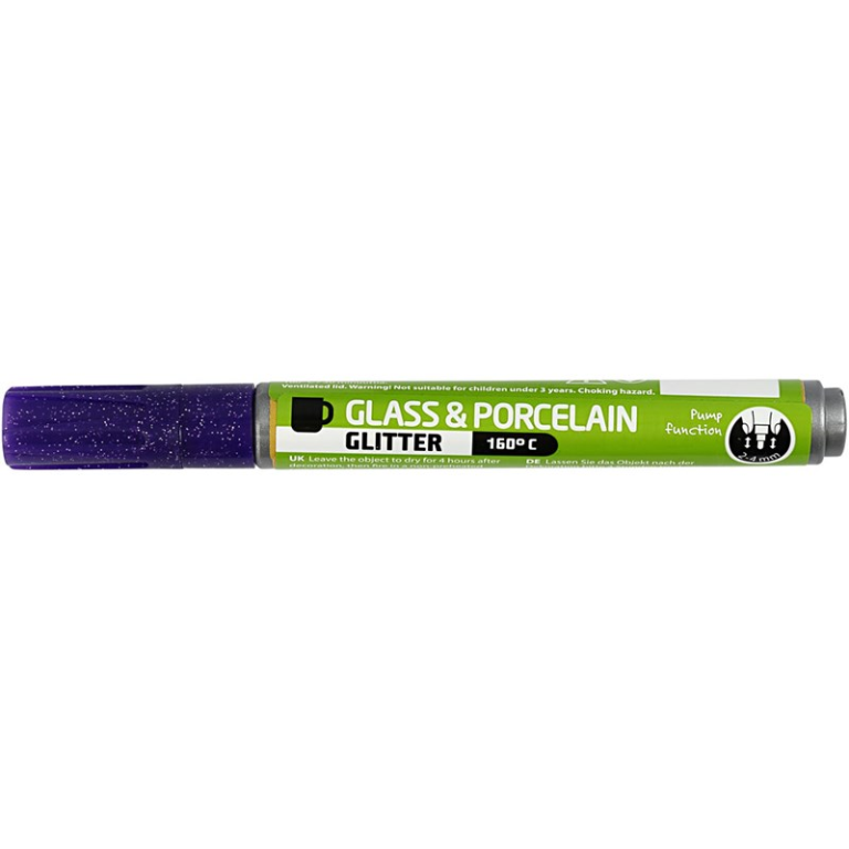 CC Glas- und Porzellanstift Halbtransparent Violett Glitzer