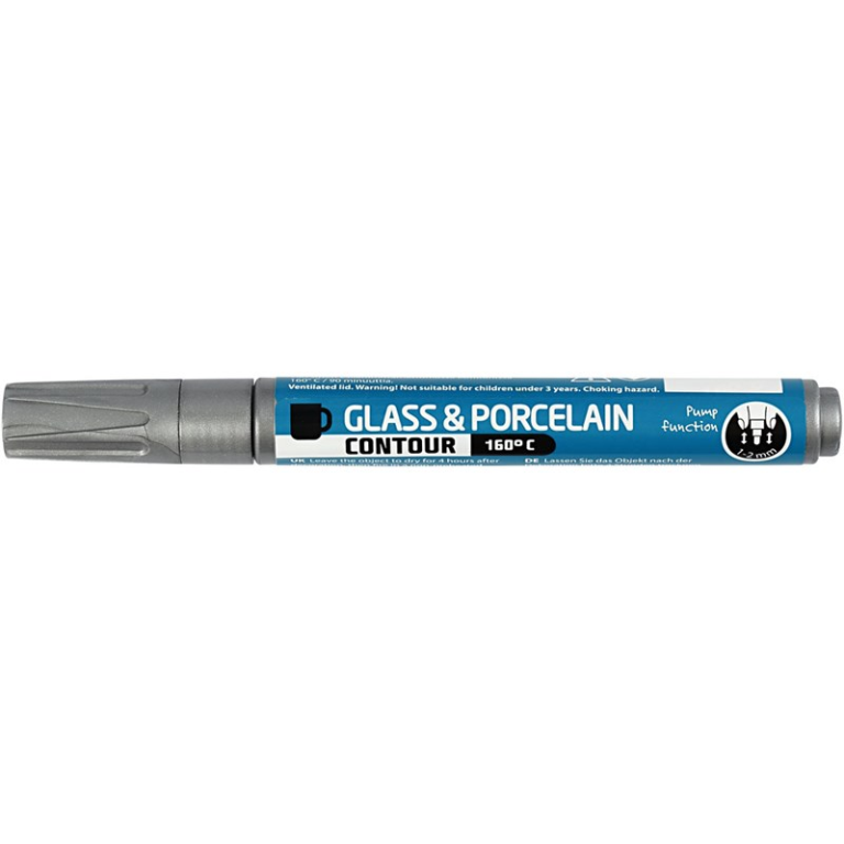 CC Glas- und Porzellan Konturenstift Silber