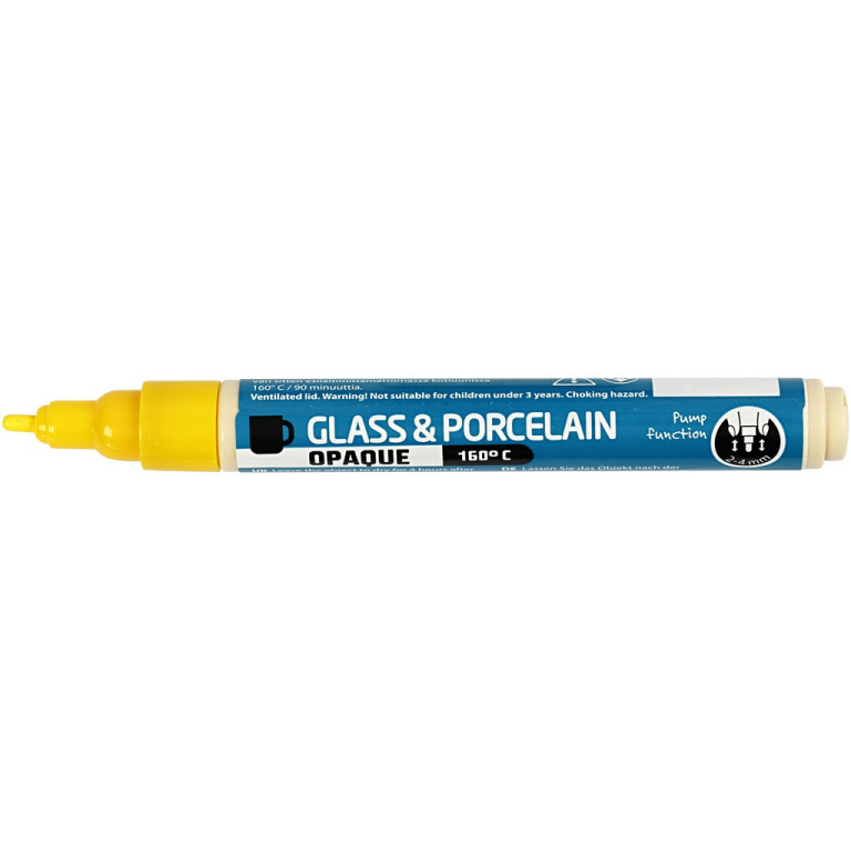 CC Glas- en Porseleinstift Dekkend Geel