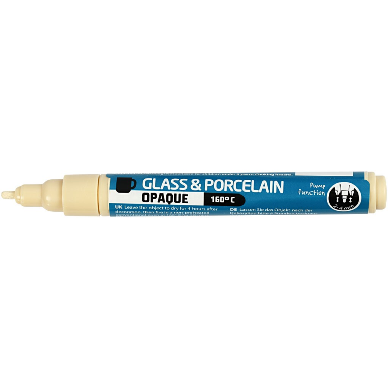 CC Glas- und Porzellanstift Deckend Crème