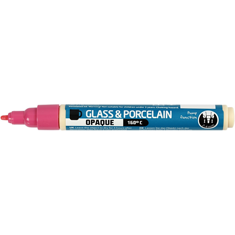 CC Glas- und Porzellanstift Deckend Rosa