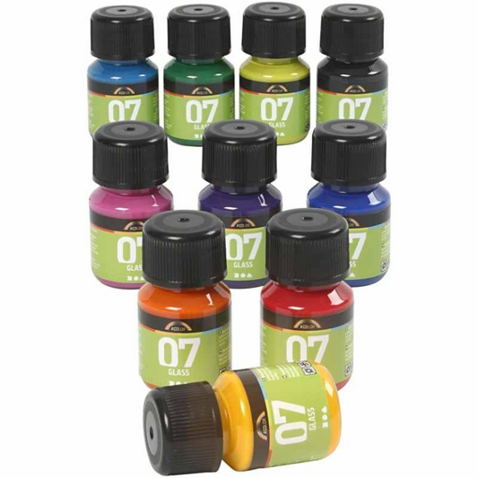 A-Color Glasfarbe, verschiedene Farben, 10x30 ml