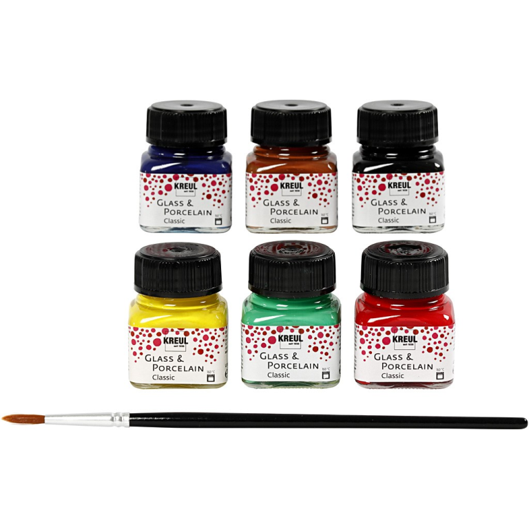Kreul Glas- und Porzellanfarbe Classic Set 6x20 ml