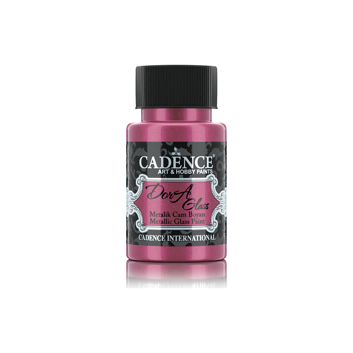 Cadence Dora Metallic Glass Paint 50 ml Bright Fuchsia
