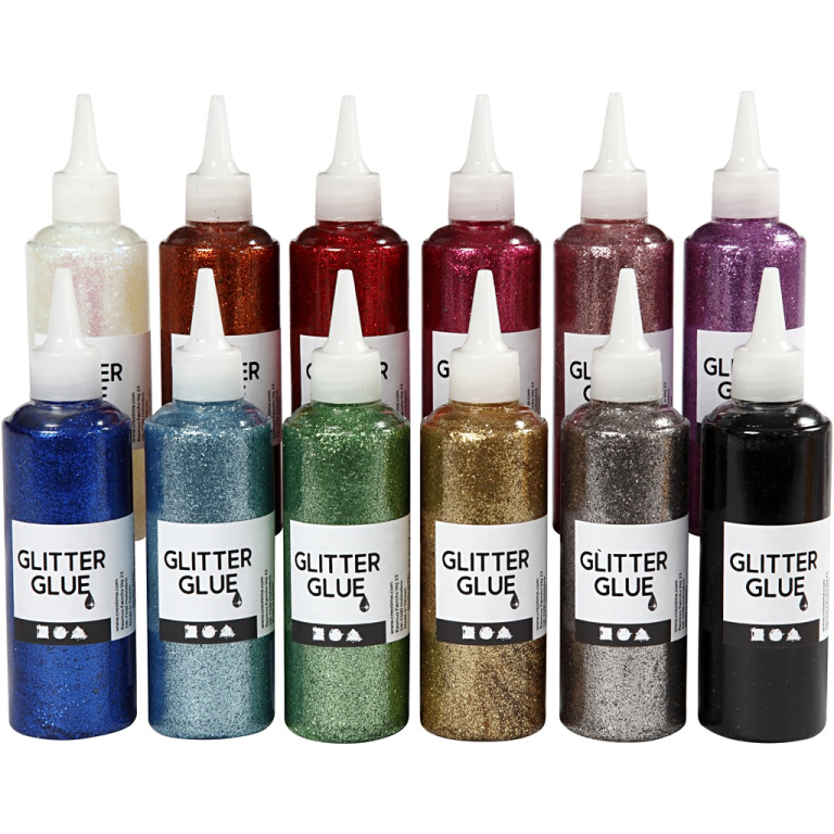 CC Glitterkleber-Set 12 Farben 118ml