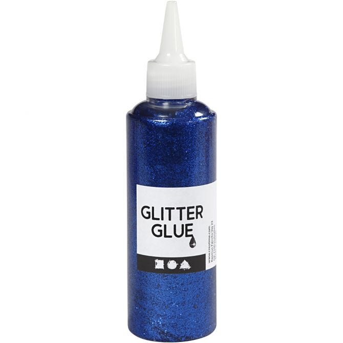 CC Glitterlijm 118 ml Donkerblauw