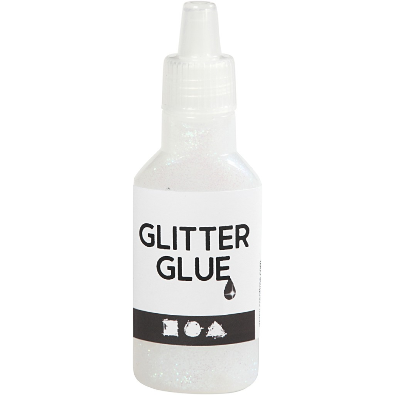 CC Glitterlijm 25 ml Holografisch Wit