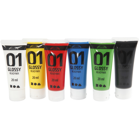 A-Color Acrylverf Set Glossy Primair 6x20 ml