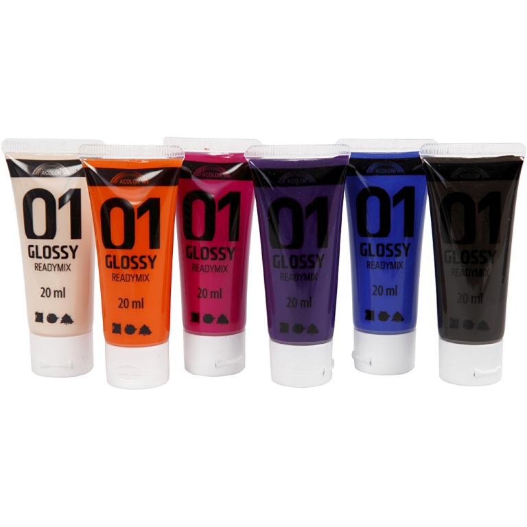 A-Color Acrylverf Set Glossy Secundair 6x20 ml