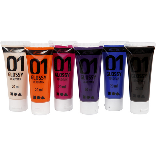 A-Color Acrylverf Set Glossy Secundair 6x20 ml